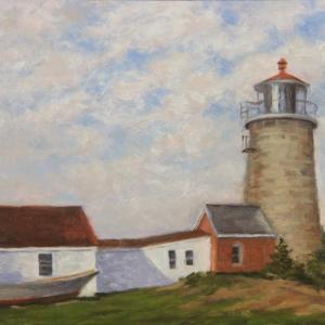 “Light at Monhegan”, 8” x 10”, oil on gesso’d panel, by Will Kefauver. Courtesy of the venue Will Kefauver