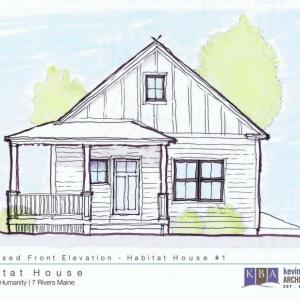 A rendition of the proposed Habitat for Humanity house to be built on Campbell Street, Boothbay Harbor. Courtesy of Habitat for Humanity/7 Rivers Maine