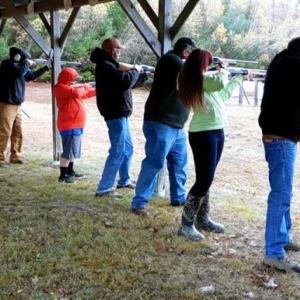 Firing line at a shotgun competition. Courtesy photo