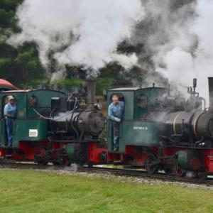 The sound of the train’s steam whistle resonating throughout the crisp fall air reminds guests that this is not your typical craft show. Courtesy of Bob Crink