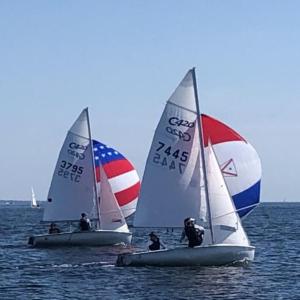 Ella Beauregard and Hamilton Barclay vie for the lead (7445). Courtesy of Charles Barclay