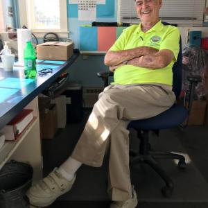 Louis Burnham, Boothbay Harbor parking supervisor, in the town office. KELLIE BIGOS/Boothbay Register