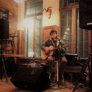 Torin Muccino at a gig at The Old Goat in Richmond. Courtesy of Chris Muccino Torin Muccino