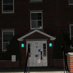 Lincoln County Courthouse lights up teal in honor of Project Lifesaver and victims of Alzheimer’s disease. GINA HAMILTON/Wiscasset Newspaper