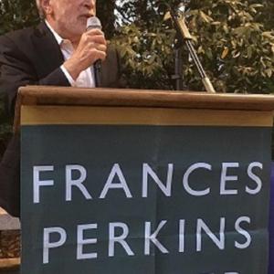 Former U.S. Secretary of Labor Robert Reich, speaking at the Perkins Center's "Women And The Spirit Of The New Deal" Conference in October. Courtesy photo