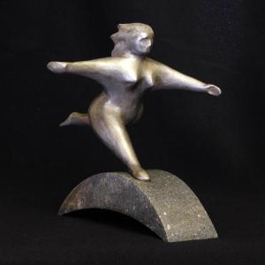Sculptor Andreas von Huene’s “Atalanta” ... see it in the 3rd annual “What’s Nude in Boothbay Harbor” in February. at BRAF. Courtesy of Patricia Royall