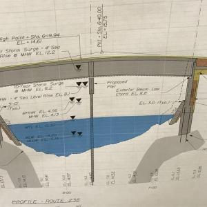Schematics of the proposed bridge over Decker Cove. Courtesy of MDOT