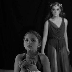 Rehearsing a scene from :”The Girl Who Lost Her Shadow” opening at the Chocolate Church Arts Center Jan. 4. David Mention Photography