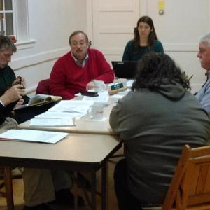 Members of the Edgecomb budget committee meet with selectmen Dec. 3. JANE CARPENTER/Boothbay Register