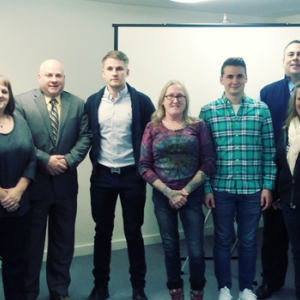 Local business owners and staff pose with Sgt. Mark Bridgham (fourth from left) and Deputy Rand Maker (back) after the Responsible Beverage Server training on Dec. 19. Courtesy photo