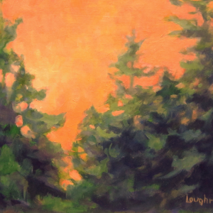 Sally Loughridge’s “Forest Glow” is included in the Pemaquid Group of Artists’ show at Damariscotta River Grill. Courtesy of Kim Traina