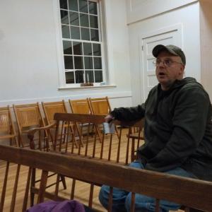 Edgecomb Fire Chief Roy Potter addresses selectmen Jan. 2. JANE CARPENTER/Boothbay Register