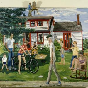 “Slab City Rendezvous” by Red Grooms -1964, Oil on canvas with wood and cardboard, 56 1/2 x 60 in. Collection of Drs. Debra E. Weese-Mayer and Robert N. Mayer. “Slab City Rendezvous” - Red Grooms, 1964