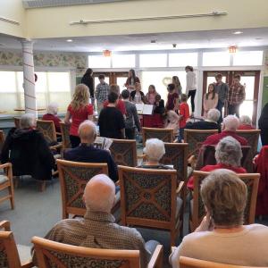 St. Andrews Village, Wiscasset Elementary School, Valentine’s Day, singing