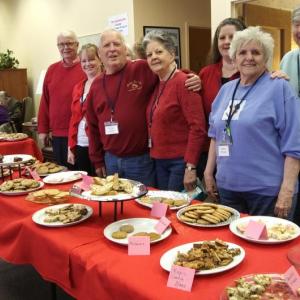 “Cookies!” Community Center staff, volunteers and visitors can’t help but smile at the tables filled with cookies for the fourth annual cookie walk Feb. 14. JANE CARPENTER/Boothbay Register