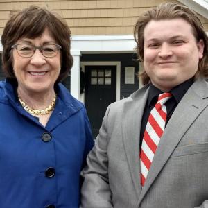 U.S. Sen. Susan Collins and intern Liam Brinkler. Courtesy photo