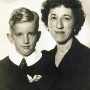 Hamilton Meserve with his mother, actress Margaret Hamilton. Courtesy of Hamilton Meserve