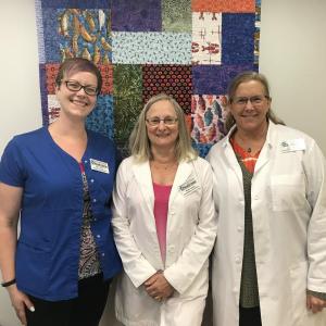 Some of the Boothbay Region Health Center staff, from left, Mirri Lyons, Health Coordinator, Becky Traquair and Brett Auclaire, Family Nurse Practitioners. Courtesy photo
