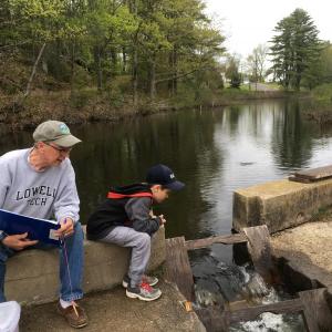 Nequasset Lake has had a sustainable alewife harvest for generations. The volunteer fish count helps to support this important harvest. Courtesy of KELT