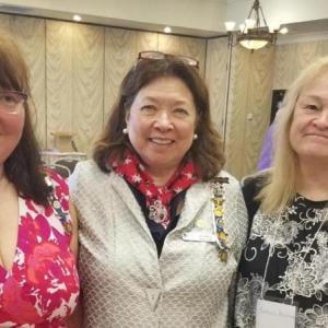 DAR members, from left, Nancy Dean, Audrey Miller, Barbara Belknap. Courtesy photo