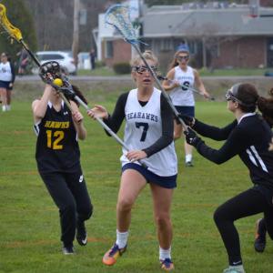 With four games remaining, Boothbay is in strong contention for a Class C playoff spot. The Lady Seahawks (4-4) have played a man down several times this season, but the team is in eighth place, two clear of the final playoff spot. File photo
