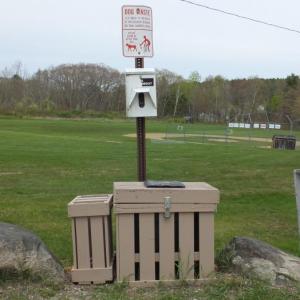 Boothbay selectmen discussed adding a second Clifford Park trash receptacle May 22 after hearing how the current one overflows on the weekend. BILL PEARSON/Boothbay Register