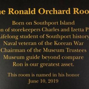 The Ronald Orchard Room plaque. Courtesy of Donald Duncan