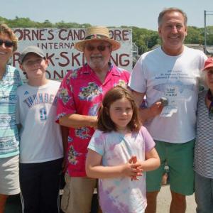 Contest winners Addy Cearbaugh, Julie Degenhard, Robert O’Hara and Michael van der Veen with John, center, and Jean Webster, right. ART MAYERS/Boothbay Register