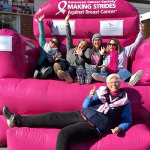 Participants in a Making Strides Against Breast Cancer walk in Damariscotta. Courtesy photo