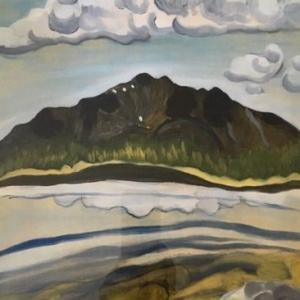 Mount Katahdin print by Peggy Clark Lumpkins is one of the items in the silent auction. Courtesy photo
