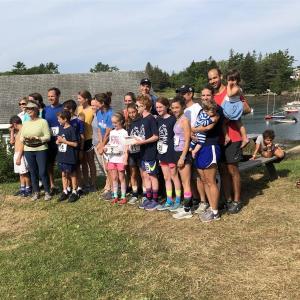 Twenty-one members of the Cusack/Alberino/Saudek/Collier family took part in the event. JENNY BENNETT/Boothbay Register