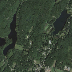 Adams Pond, right, and Knickerbocker Lake are the two primary sources of drinking water in the Boothbay region. Courtesy of Boothbay Region Water District