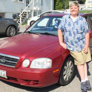 Betsy Thibault of Boothbay Harbor is the region’s first Uber driver. BILL PEARSON/Boothbay Register