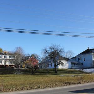 Kenniston Hill Inn sits left of Boothbay Green. File photo