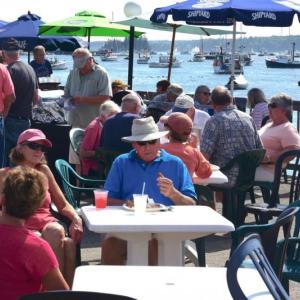 Attendees enjoy food and drinks during the event. Bob Crink photo
