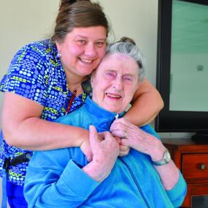 Alisa Grieson, CNA/CRMA with Hilda Traina. Kim Traina photo