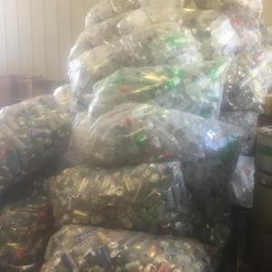 Redeemable bottles and cans are mounting at Boothbay Region Refuse Disposal District. BILL PEARSON/Boothbay Register