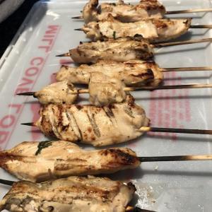 The roasted chicken is ready for the peanut sauce. Lisa Orne Hallinan photo