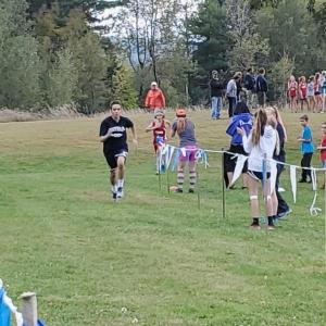 Dominick Dow entering the shoot to the finish line. Courtesy photo