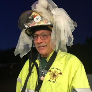 “Firezilla,” aka Boothbay Fire Chief Dick Spofford. KELLIE BIGOS/Boothbay Register