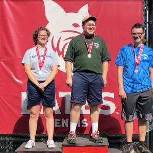 Valerie Giles wins the bronze. Courtesy photo