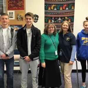 Some of the students and chaperones going to Costa Rica in 2020 are, from left, Mason Erhard, Ryan Russell, Fox Elder, Sra. Karol Clark, Sra. Tanya Hammond, Grace Campbell and Lucas Hardwick.Participants missing from the photo are Maren Whitney, Jackie Steinmetz, Journey Bennett, Jamie LaBrecque, Nathan Chatterton and Ronan Drage. Courtesy photo