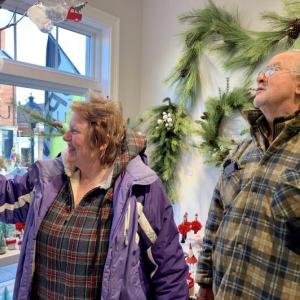Jan and Larry Flowers of Wiscasset shop at BIRCH. SUSAN JOHNS/Wiscasset Newspaper