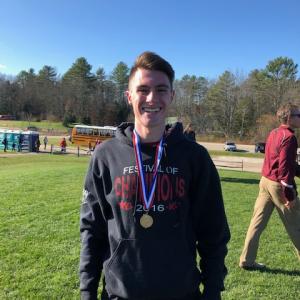 Seahawk Will Perkins won the Maine State Class C cross country championship. Courtesy photo