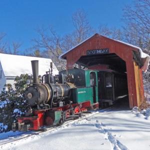 Come ride the North Pole Express at the Boothbay Railway Village weekends until Dec. 22. Courtesy of the Boothbay Railway Village