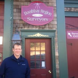 Nicholas Plumer is approaching his second anniversary owning Boothbay Region Surveyors, formerly Leighton & Associates. BILL PEARSON/Boothbay Register