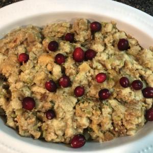 One-pan turkey stuffing. Lisa Orne Hallinan photo