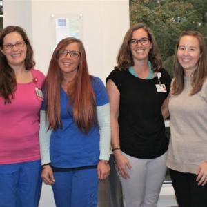 Some of the food insecurity champions from LincolnHealth and MaineHealth are, from left, Kara Dow, Heather Galbreath, Ashley Deabler, Gina McKenney, Laura Vinal and Sarah Pinkham. Courtesy of LincolnHealth