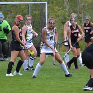 Boothbay players defend on home turf earlier in the season. File photo