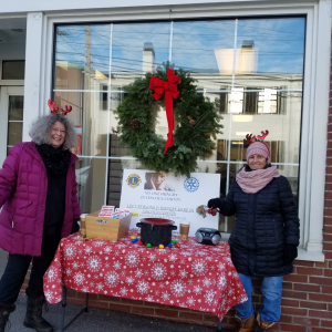 Patty Brown, left, and Anne Peaslee, Newcastle Realty, help in this season's campaign to fight hunger in Lincoln County. Kim Traina photo